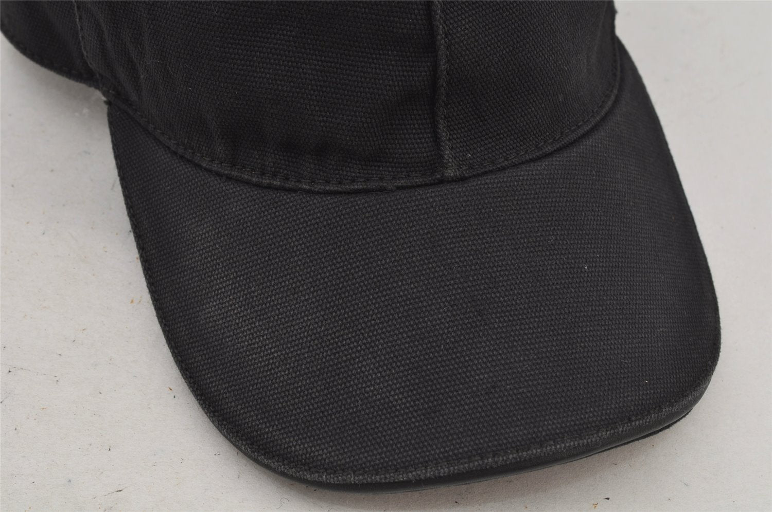 Authentic GUCCI Web Sherry Line Cap GG Canvas Leather Size L Black 7422J