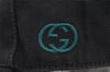 Authentic GUCCI Web Sherry Line Cap GG Canvas Leather Size L Black 7422J