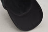 Authentic GUCCI Web Sherry Line Cap GG Canvas Leather Size L Black 7422J
