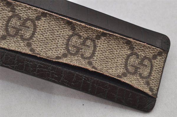 Authentic GUCCI Interlocking G Belt GG PVC Leather 80cm 31.5" 142930 Brown 7423J