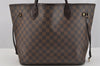 Authentic Louis Vuitton Damier Neverfull MM Shoulder Tote Bag N51105 LV 7425I