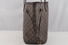 Authentic Louis Vuitton Damier Neverfull MM Shoulder Tote Bag N51105 LV 7425I