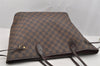 Authentic Louis Vuitton Damier Neverfull MM Shoulder Tote Bag N51105 LV 7425I