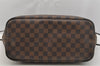 Authentic Louis Vuitton Damier Neverfull MM Shoulder Tote Bag N51105 LV 7425I