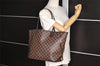 Authentic Louis Vuitton Damier Neverfull MM Shoulder Tote Bag N51105 LV 7425I