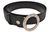 Authentic BVLGARI BVLGARI BVLGARI Leather Belt 32.3-34.3" 20230 Black 7425J