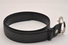 Authentic BVLGARI BVLGARI BVLGARI Leather Belt 32.3-34.3" 20230 Black 7425J