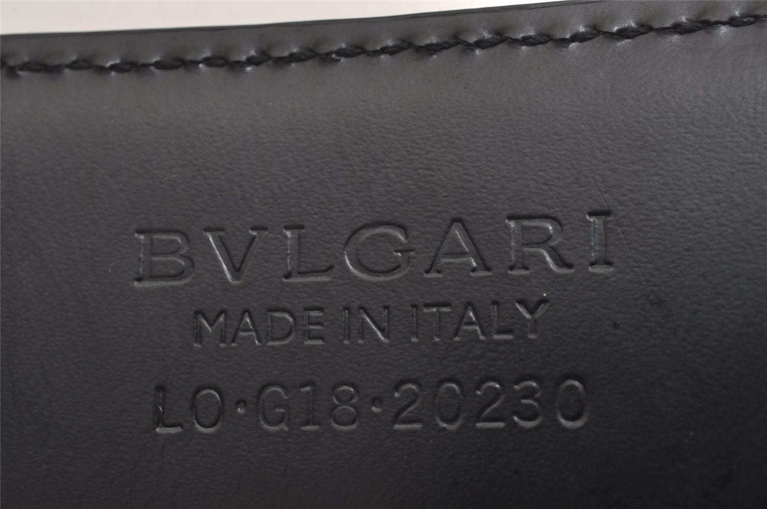 Authentic BVLGARI BVLGARI BVLGARI Leather Belt 32.3-34.3