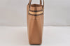 Authentic GUCCI Vintage Sherry Line Shoulder Tote Bag Leather 73983 Beige 7426K