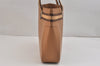 Authentic GUCCI Vintage Sherry Line Shoulder Tote Bag Leather 73983 Beige 7426K