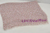 Authentic Louis Vuitton Etole Leopard Stole Scarf Cashmere Silk Pink 7427J