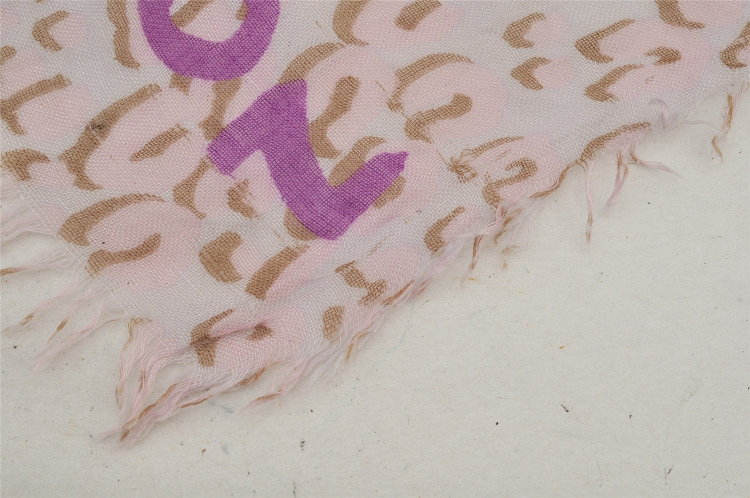 Authentic Louis Vuitton Etole Leopard Stole Scarf Cashmere Silk Pink 7427J