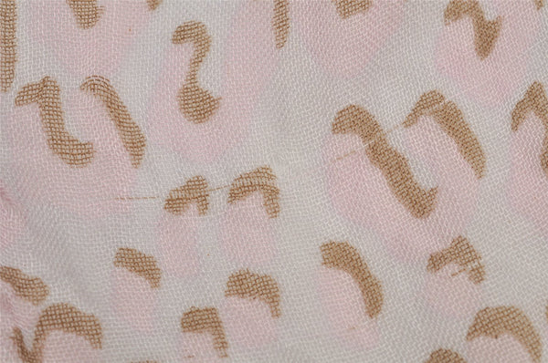 Authentic Louis Vuitton Etole Leopard Stole Scarf Cashmere Silk Pink 7427J