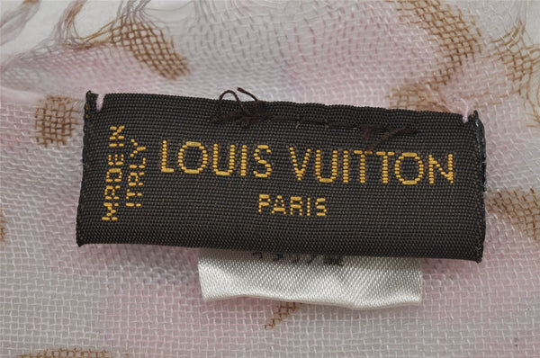 Authentic Louis Vuitton Etole Leopard Stole Scarf Cashmere Silk Pink 7427J