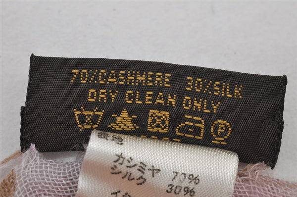 Authentic Louis Vuitton Etole Leopard Stole Scarf Cashmere Silk Pink 7427J