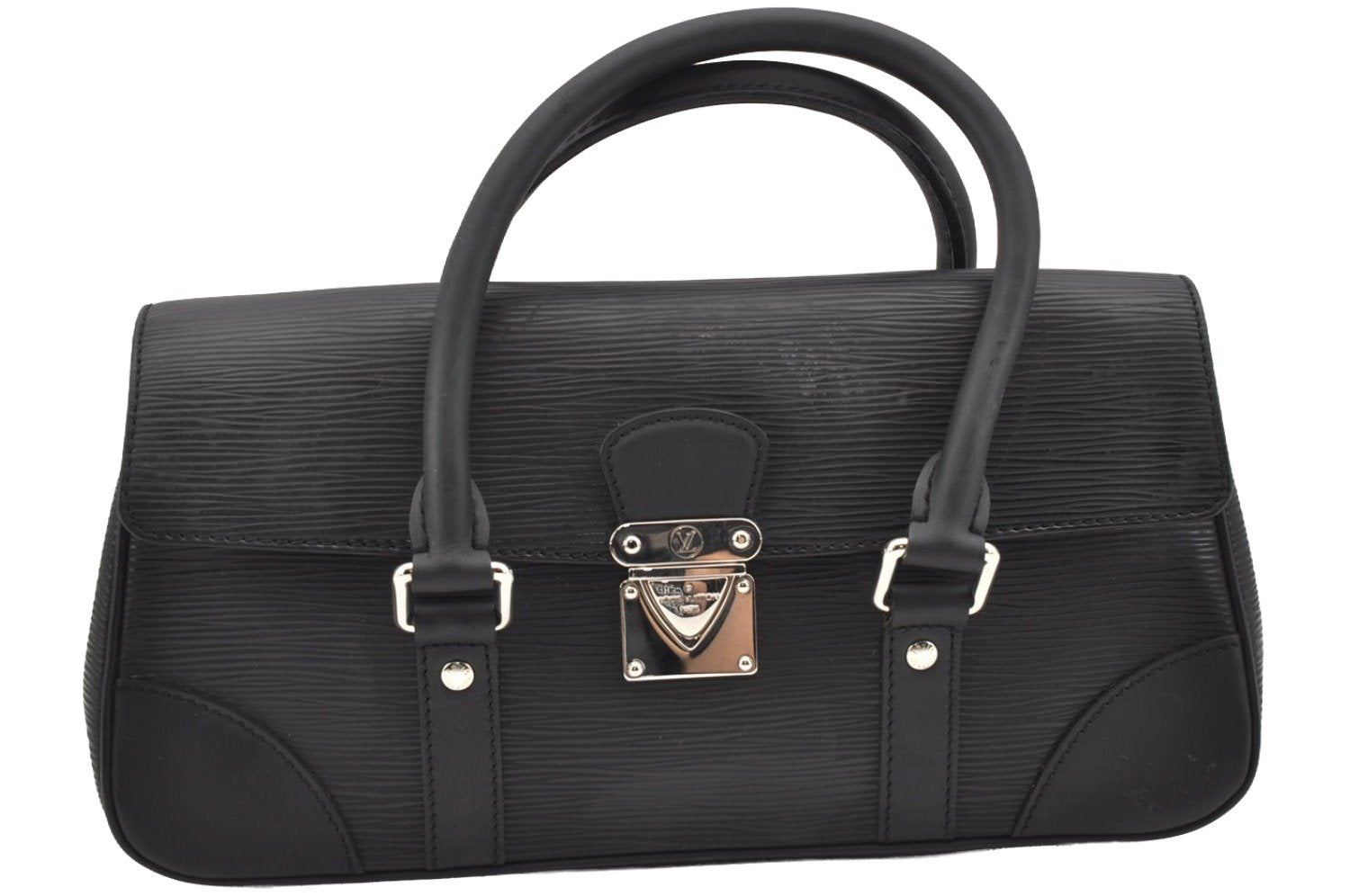 Authentic Louis Vuitton Epi Segur PM Hand Bag Black M58822 LV 7428I