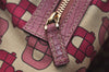 Authentic GUCCI Sherry Line Tote Bag GG Canvas Leather 137396 Beige Pink 7428J