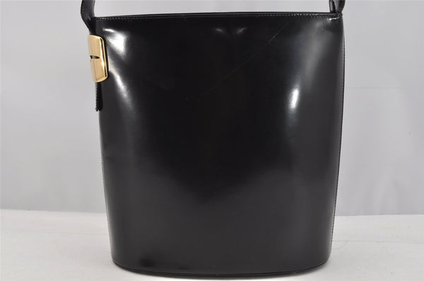 Authentic GUCCI Vintage Shoulder Hand Bag Purse Leather Black 7429I