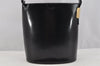 Authentic GUCCI Vintage Shoulder Hand Bag Purse Leather Black 7429I