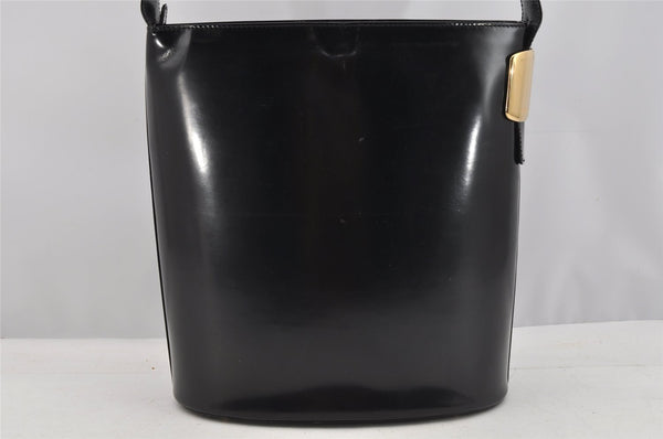 Authentic GUCCI Vintage Shoulder Hand Bag Purse Leather Black 7429I