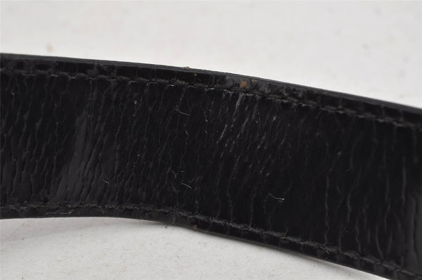 Authentic GUCCI Vintage Shoulder Hand Bag Purse Leather Black 7429I