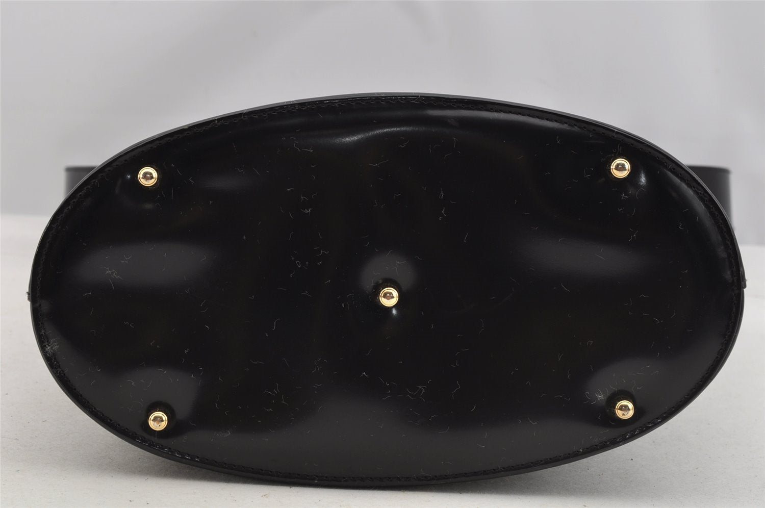 Authentic GUCCI Vintage Shoulder Hand Bag Purse Leather Black 7429I