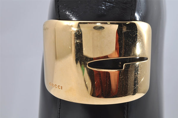 Authentic GUCCI Vintage Shoulder Hand Bag Purse Leather Black 7429I