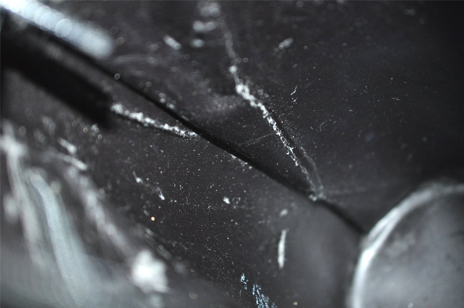 Authentic GUCCI Vintage Shoulder Hand Bag Purse Leather Black 7429I