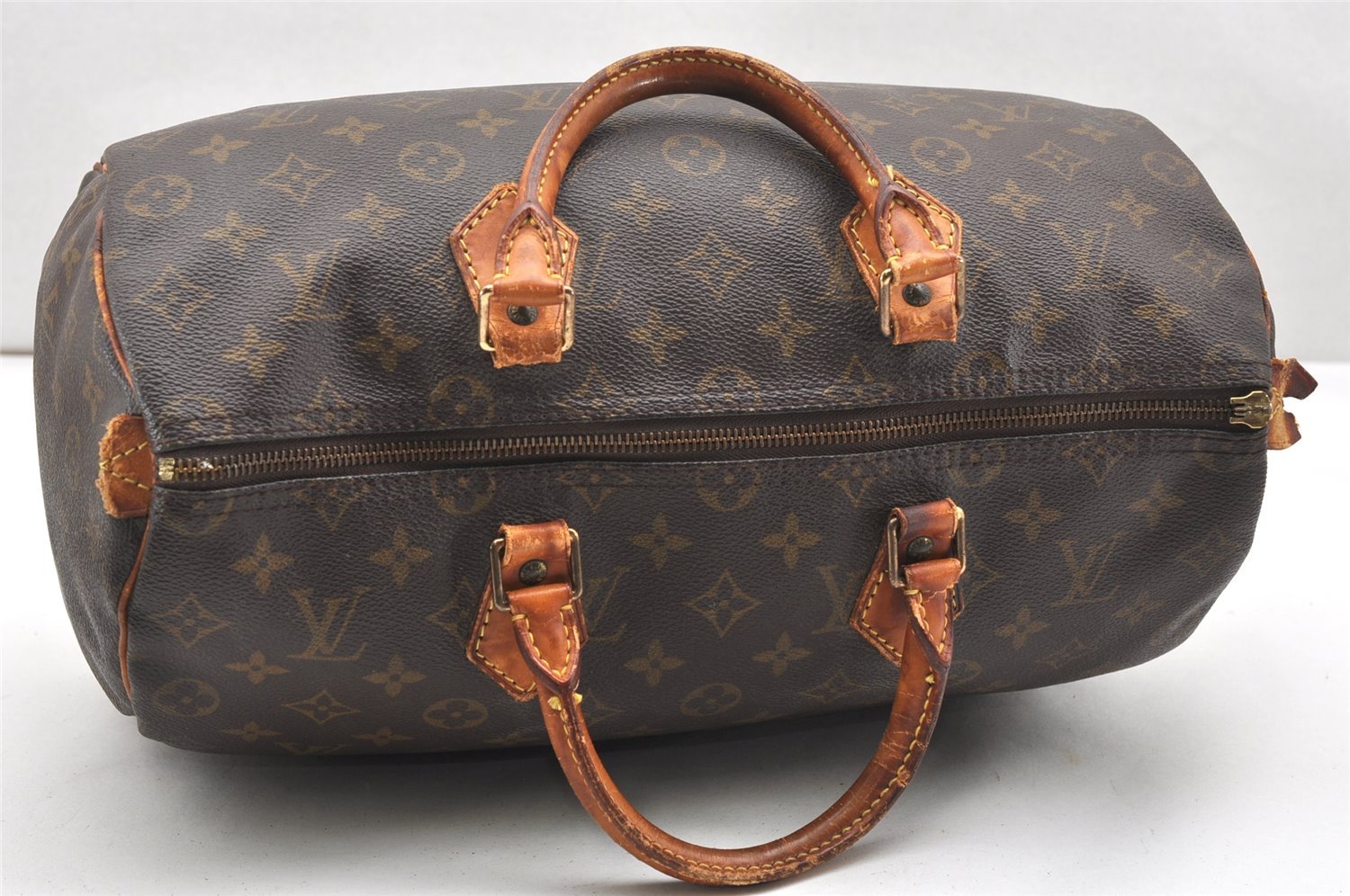 Authentic Louis Vuitton Monogram Speedy 35 Hand Boston Bag M41524 LV Junk 7429K