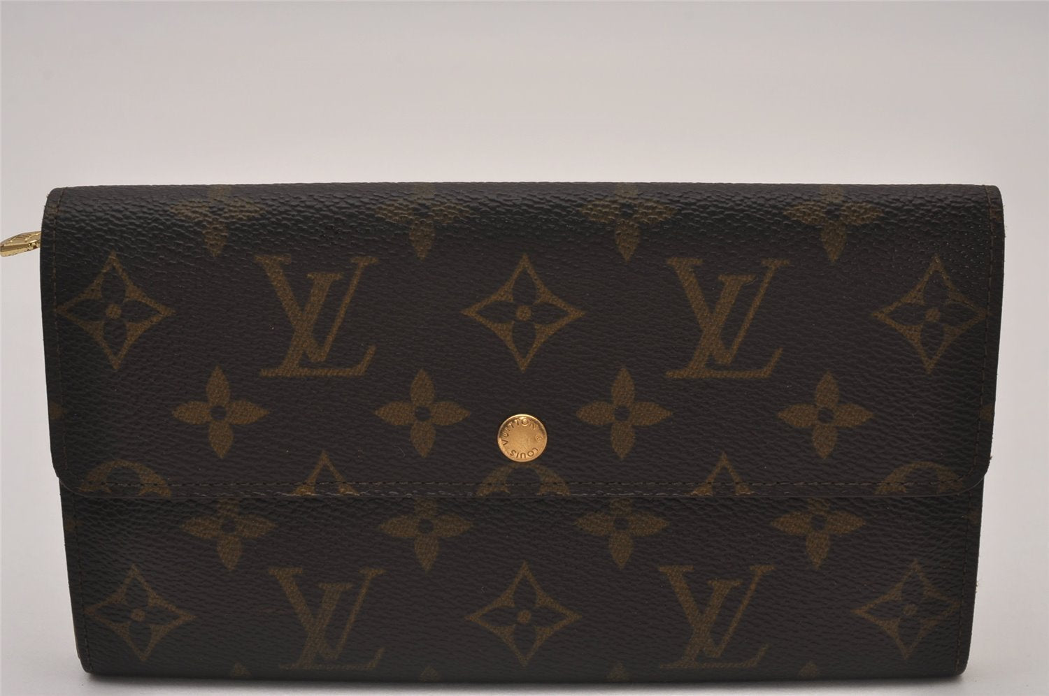 Auth Louis Vuitton Monogram Pochette Porte Monnaie Credit Wallet M61723 LV 7430I