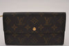 Auth Louis Vuitton Monogram Pochette Porte Monnaie Credit Wallet M61723 LV 7430I