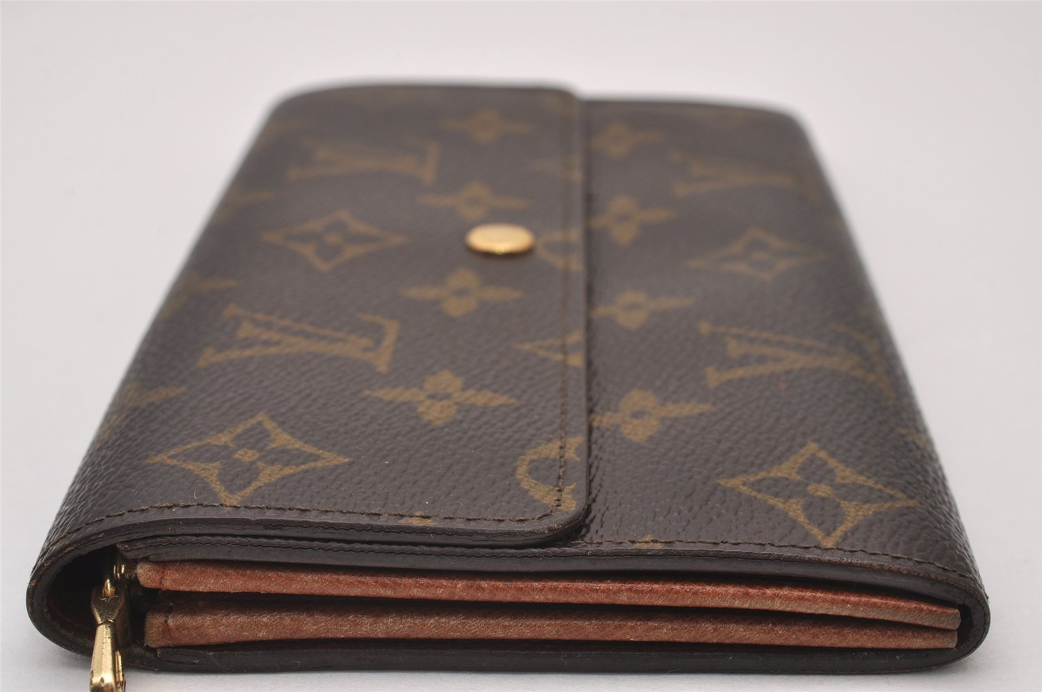 Auth Louis Vuitton Monogram Pochette Porte Monnaie Credit Wallet M61723 LV 7430I