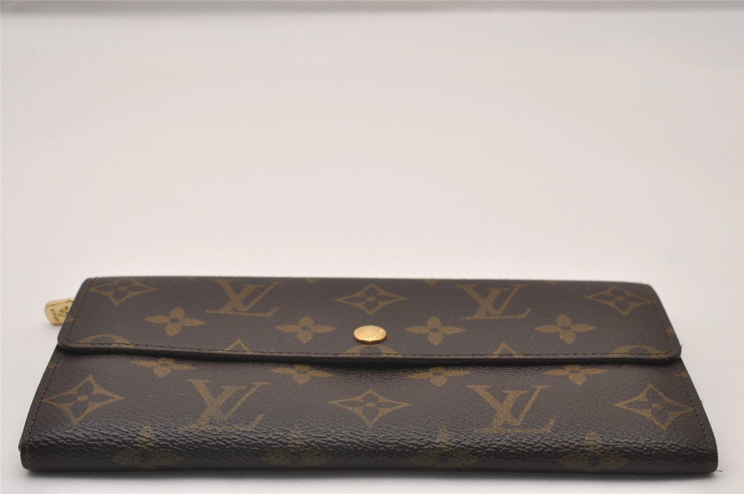 Auth Louis Vuitton Monogram Pochette Porte Monnaie Credit Wallet M61723 LV 7430I