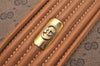 Authentic GUCCI Micro GG PVC Leather Shoulder Cross Body Bag Purse Brown  7431J