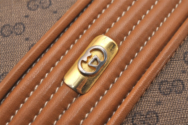 Authentic GUCCI Micro GG PVC Leather Shoulder Cross Body Bag Purse Brown  7431J