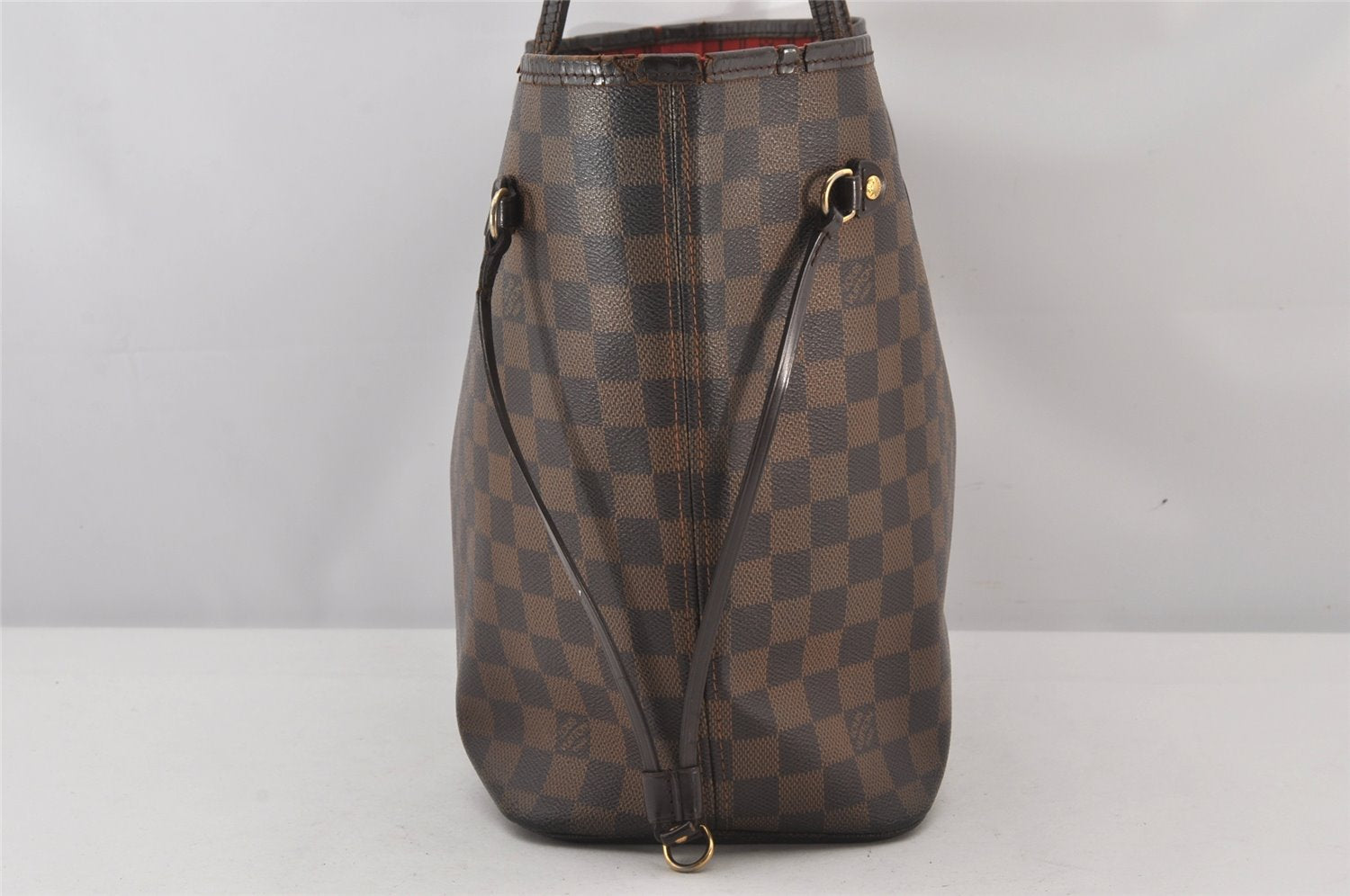 Authentic Louis Vuitton Damier Neverfull MM Shoulder Tote Bag N51105 LV 7431K