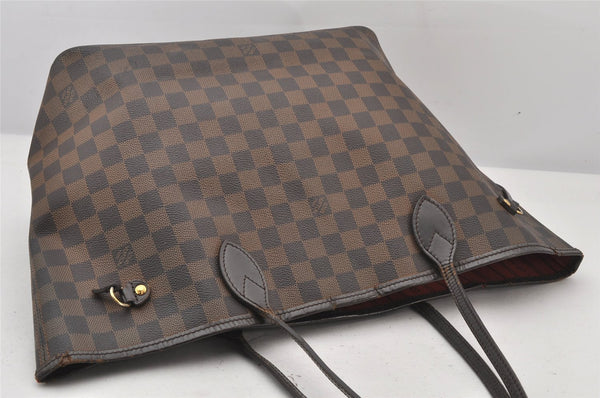 Authentic Louis Vuitton Damier Neverfull MM Shoulder Tote Bag N51105 LV 7431K