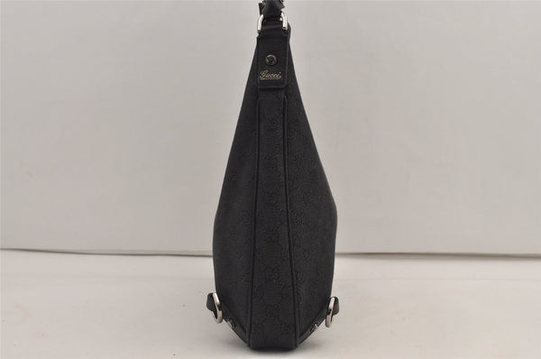 Authentic GUCCI Abbey Shoulder Tote Bag GG Canvas Leather 268636 Black 7432J