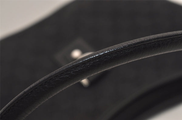 Authentic GUCCI Abbey Shoulder Tote Bag GG Canvas Leather 268636 Black 7432J