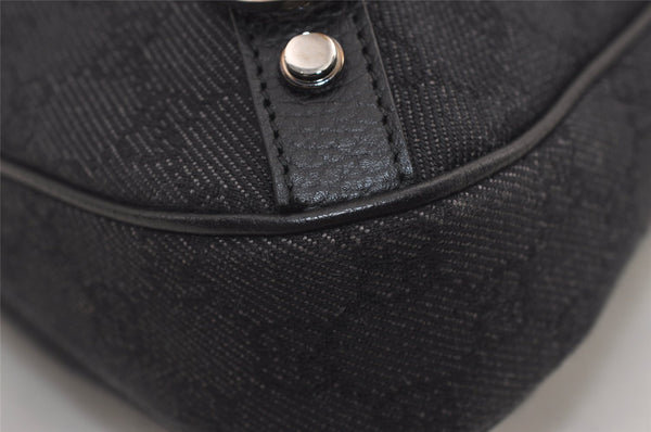 Authentic GUCCI Abbey Shoulder Tote Bag GG Canvas Leather 268636 Black 7432J