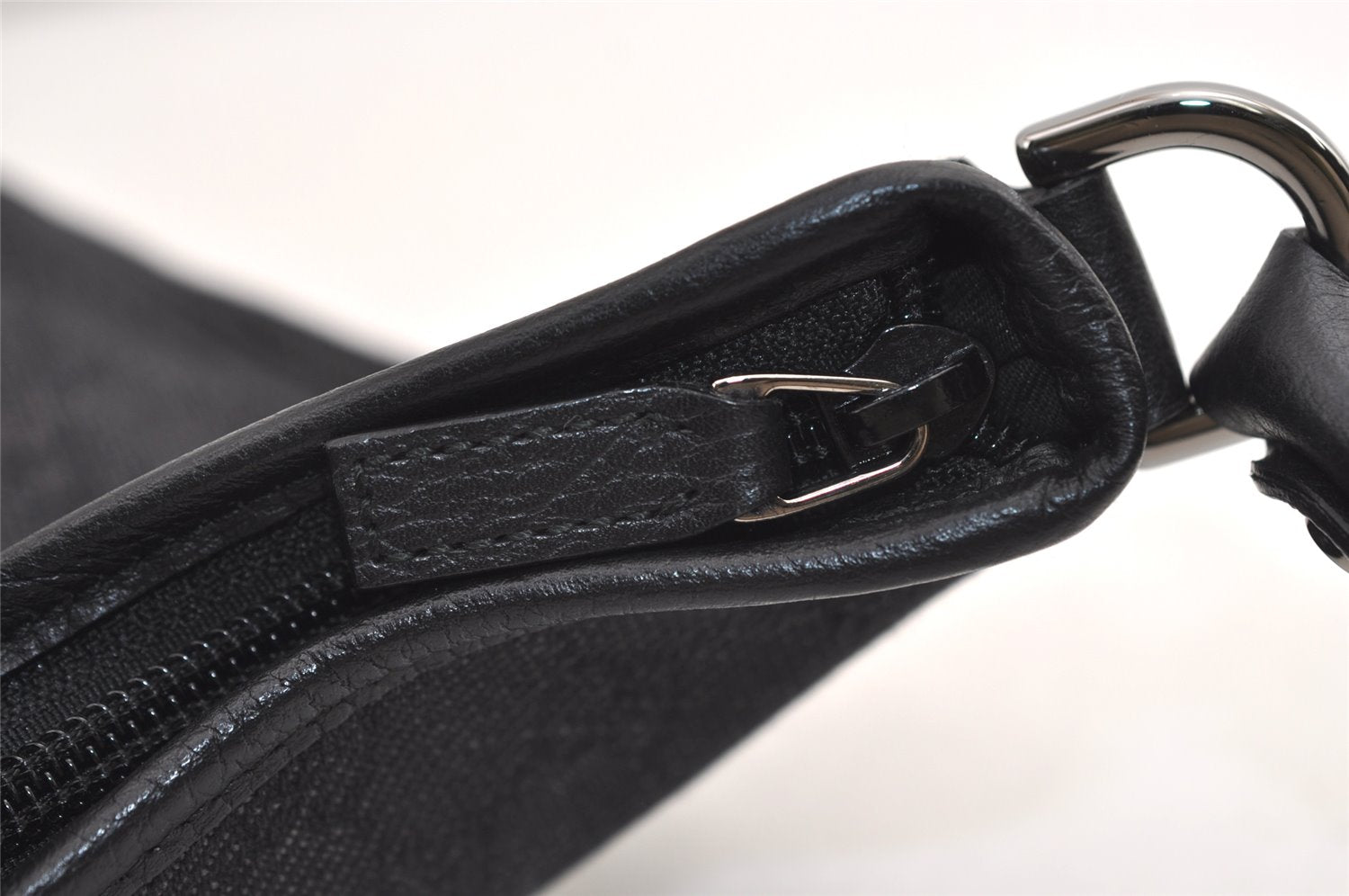 Authentic GUCCI Abbey Shoulder Tote Bag GG Canvas Leather 268636 Black 7432J