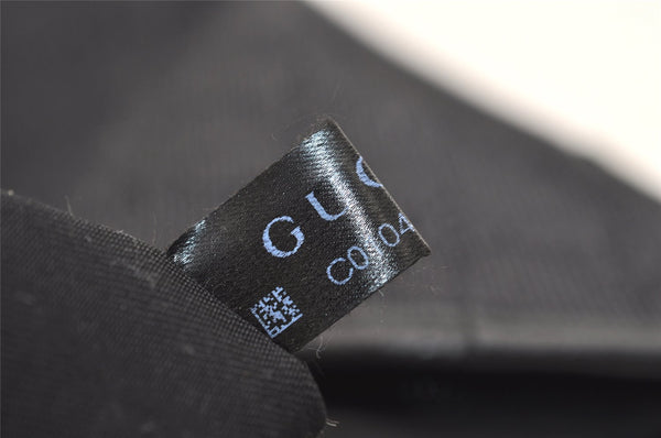 Authentic GUCCI Abbey Shoulder Tote Bag GG Canvas Leather 268636 Black 7432J