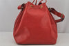 Authentic Louis Vuitton Epi Petit Noe Shoulder Drawstring Bag M44107 Red 7433J