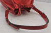 Authentic Louis Vuitton Epi Petit Noe Shoulder Drawstring Bag M44107 Red 7433J