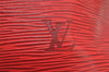 Authentic Louis Vuitton Epi Petit Noe Shoulder Drawstring Bag M44107 Red 7433J
