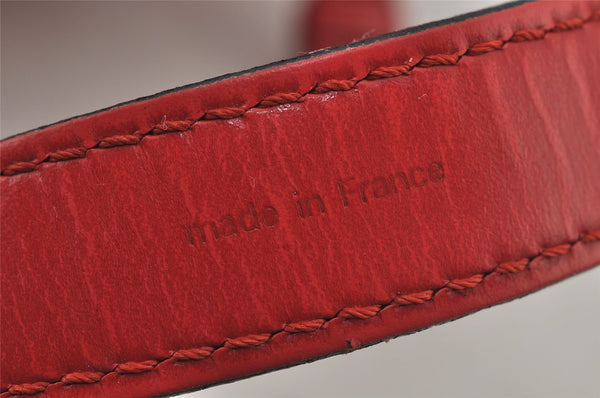 Authentic Louis Vuitton Epi Petit Noe Shoulder Drawstring Bag M44107 Red 7433J