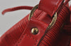 Authentic Louis Vuitton Epi Petit Noe Shoulder Drawstring Bag M44107 Red 7433J