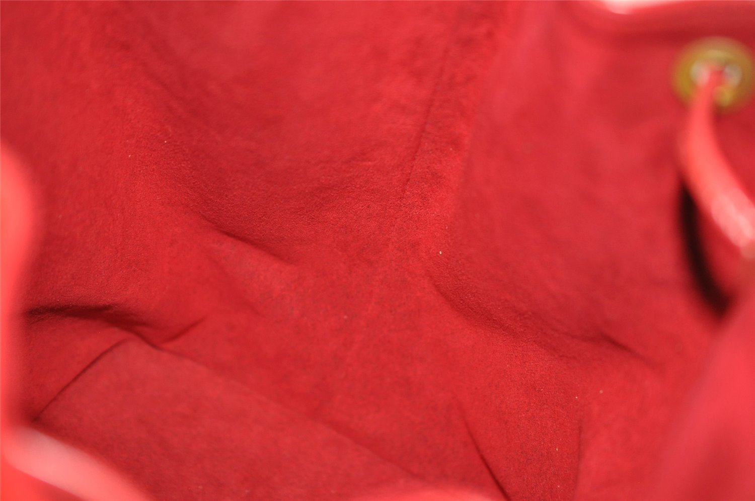 Authentic Louis Vuitton Epi Petit Noe Shoulder Drawstring Bag M44107 Red 7433J