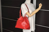 Authentic Louis Vuitton Epi Petit Noe Shoulder Drawstring Bag M44107 Red 7433J