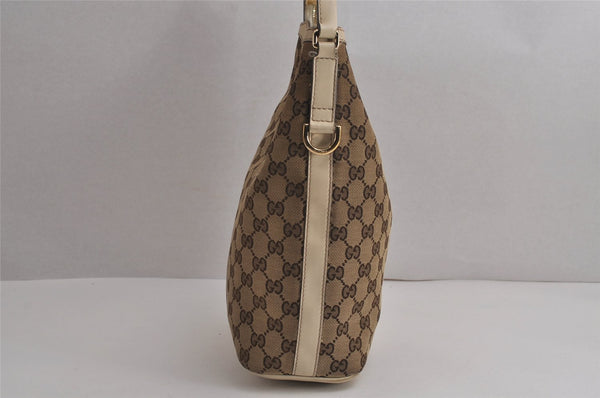 Authentic GUCCI New Britt Shoulder Bag GG Canvas Leather 182491 Brown 7435J